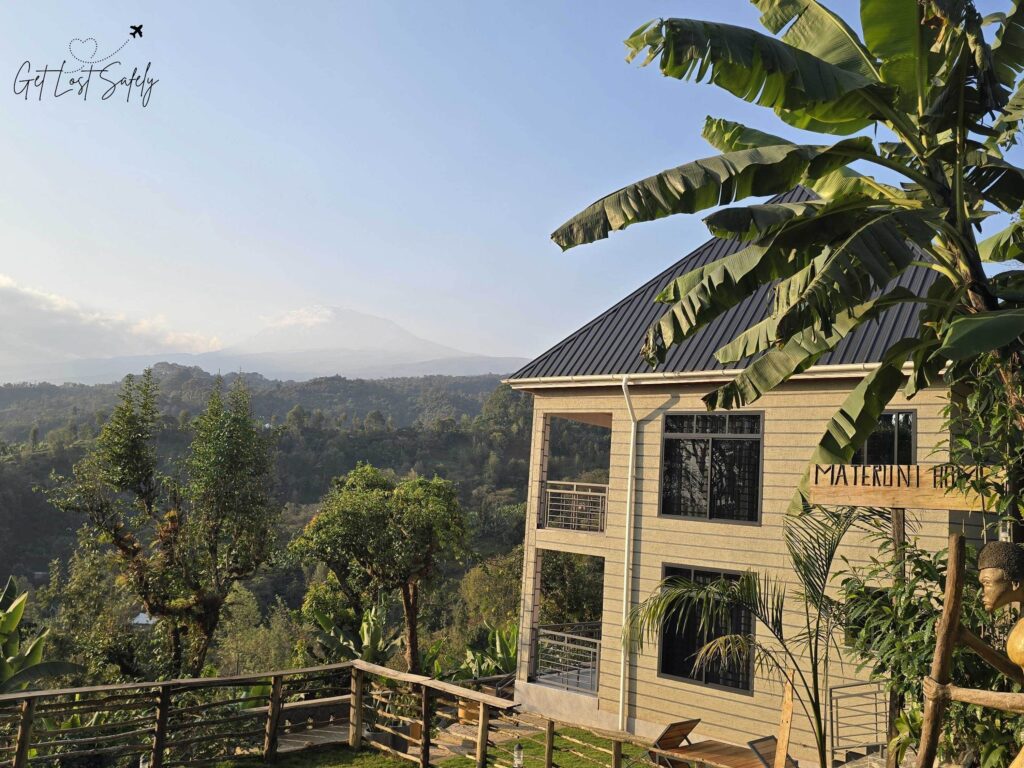 Mount Kilimanjaro seen from Materuni Homes, Moshi, Tanzania