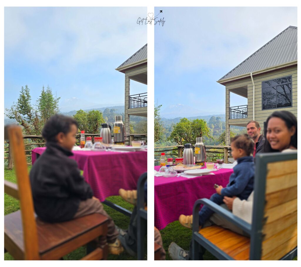 Breakfast in Materuni Homes with the view, Mount Kilimanjaro