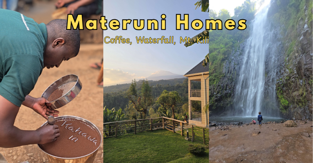 Materuni Homes Review, coffee tour, Materuni waterfall