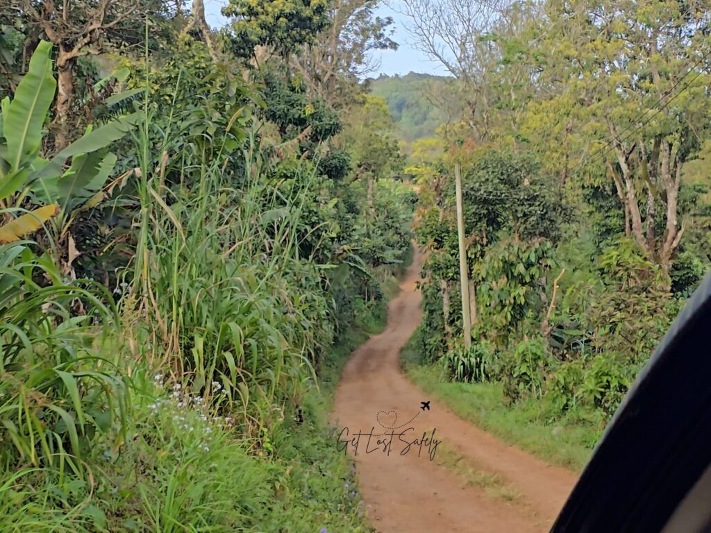 Dirt road to Materuni Homes, Moshi, Tanzania